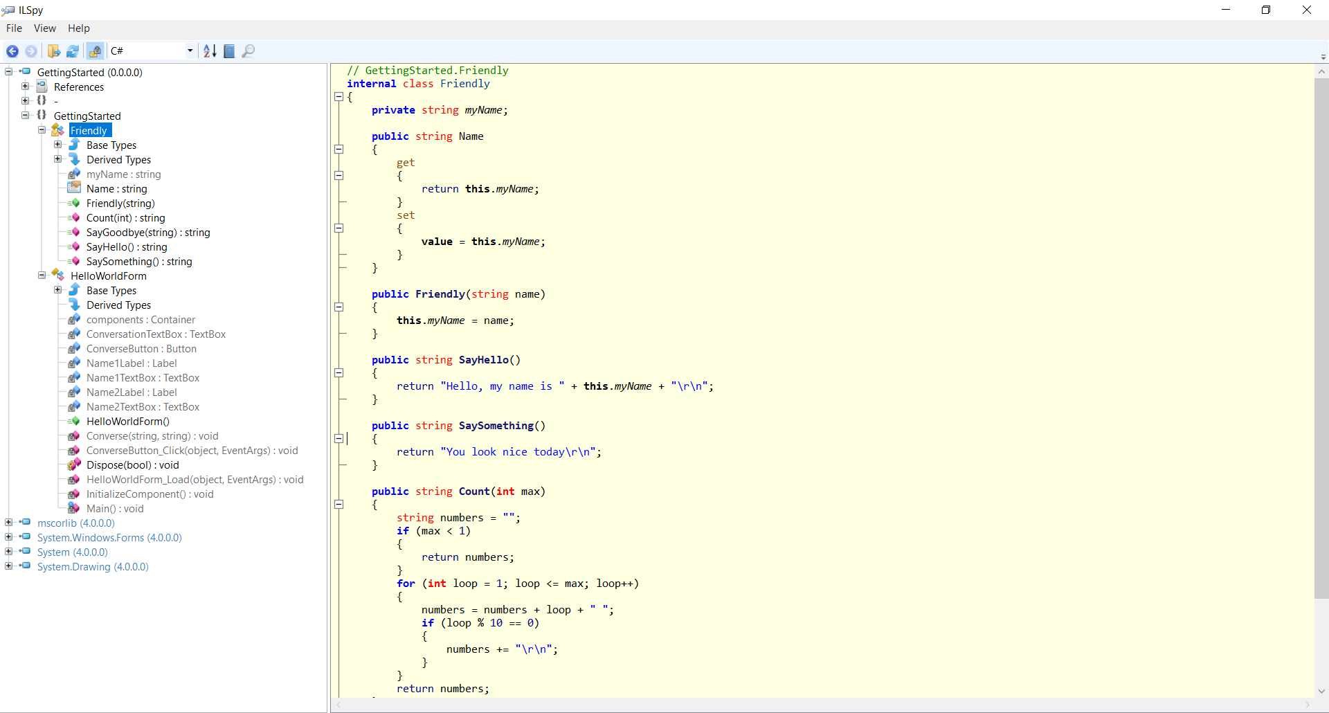 ilspy-decompiles-unprotected-sample.png